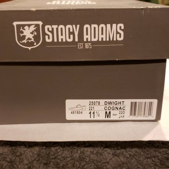 BNIB Stacy Adam\'s Dwight Cognac Dress Shoe Size 11 1/2 M main image 7